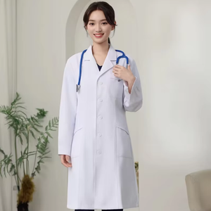 Bata <span class=keywords><strong>de</strong></span> Médico Unisex Personalizada ODM, Bata Blanca para Médicos Seniores, Bata Quirúrgica para Médicos y Enfermeras, Bata <span class=keywords><strong>de</strong></span> <span class=keywords><strong>Laboratorio</strong></span>, Uniformes <span class=keywords><strong>de</strong></span> Enfermería - Product Image 2