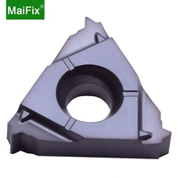 Maifix 16IR 100ISO Lame pour outils de tournage CNC, porte-outil fileté, plaquettes de tournage et de filetage en acier, carbure de tungstène 60 degrés HRA91