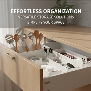 Boîtes de rangement empilables pour fournitures de bureau |   Plateau de maquillage minimaliste en <span class=keywords><strong>plastique</strong></span> |   Conteneurs de papeterie pour gagner de la place - Product Image 4