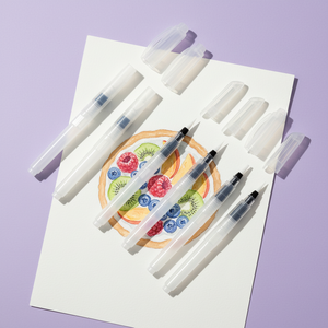 Ensemble <span class=keywords><strong>de</strong></span> 6 stylos pinceaux à eau rechargeables, en nylon et plastique, pour aquarelle, calligraphie, peinture, bricolage, artisanat, fournitures artistiques - Product Image 3