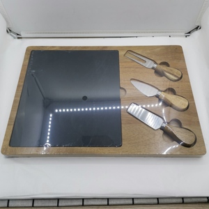 <span class=keywords><strong>Juego</strong></span> <span class=keywords><strong>de</strong></span> tablero <span class=keywords><strong>de</strong></span> queso <span class=keywords><strong>de</strong></span> Acacia Rectangular, con pizarra, diseño hecho a mano y <span class=keywords><strong>cubiertos</strong></span> <span class=keywords><strong>de</strong></span> acero inoxidable - Product Image 5