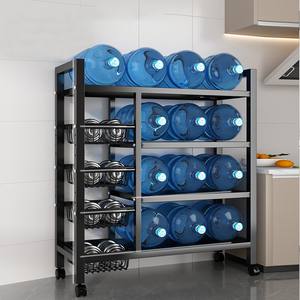 Factory Direct Multi-layered Household Storage Cabinet Microwave Stove Rack Kitchen Vegetable Basket Organizer <strong>Shelving</strong> Units Fo - Product Image 4