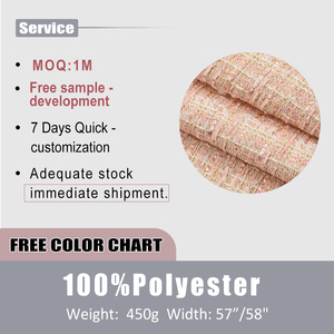 Sự lựa chọn hàng đầu cho thời trang phù hợp với <span class=keywords><strong>Polyester</strong></span> vàng và bạc kim loại đồng bằng Tweed vải là thích hợp cho trang phục ném gối vv - Product Image 2
