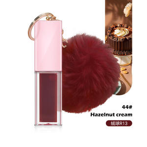 Düşük adedi özel etiket dolgun nemlendirici tonu sihirli ponpon ile dudak yağı temizle meyve şeffaf dolgunluk dudak parlatıcısı anahtarlık - Product Image 6