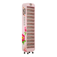Présentoir de vernis à ongles en acrylique et support de personnalisation en métal pour le maquillage, la bobine, le cosmétique, le parfum, les émaux à exhibicin