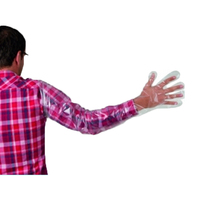 Gants d'insémination jetables en LDPE pour bétail, à usage vétérinaire, pour une protection complète du bras