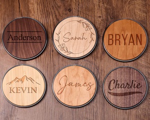 Chargeur sans fil en bois personnalisé de qualité supérieure avec logo sur mesure pour coffret cadeau d'entreprise - Product Image 4