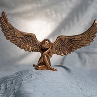Figurine d'ange en résine personnalisée, cadeau moderne pour les amoureux des animaux, décoration de table, accessoire