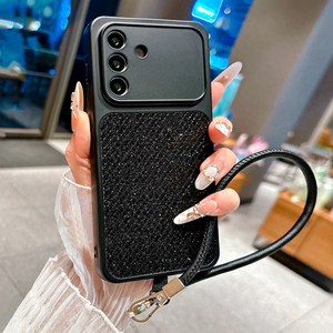 Étui <span class=keywords><strong>personnalisable</strong></span> tendance avec strass et diamants pour <span class=keywords><strong>Samsung</strong></span> S26 Ultra S25 avec bracelet en cuir, luxe et antichoc - Product Image 5