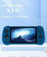 Nouvelle console de jeu portable Powkiddy X55, écran 5,5 pouces, système open source RK3566, console rétro, prise en charge HD, connexion TV