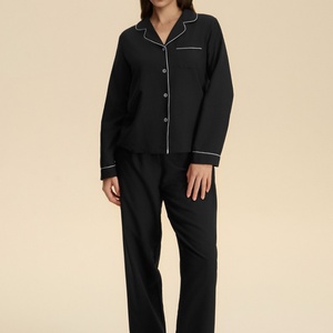 Unisex Custom ODM <strong>Pyjamas</strong> <strong>for</strong> Couple 100% Bamboo Fiber Breathable Thermal <strong>Summer</strong> Spring Casual Woven Sleepwear - Product Image 3