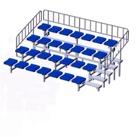 Sièges mobiles en aluminium pour stade, bancs de sport en plein air, gradins, bancs de gym