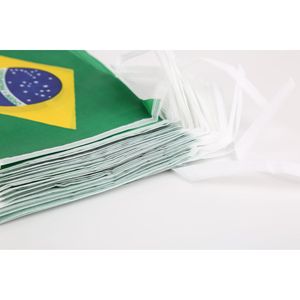 Banderoles drapeau brésilien en polyester rectangulaires, 12 pièces pour décorations d'événements - Product Image 2