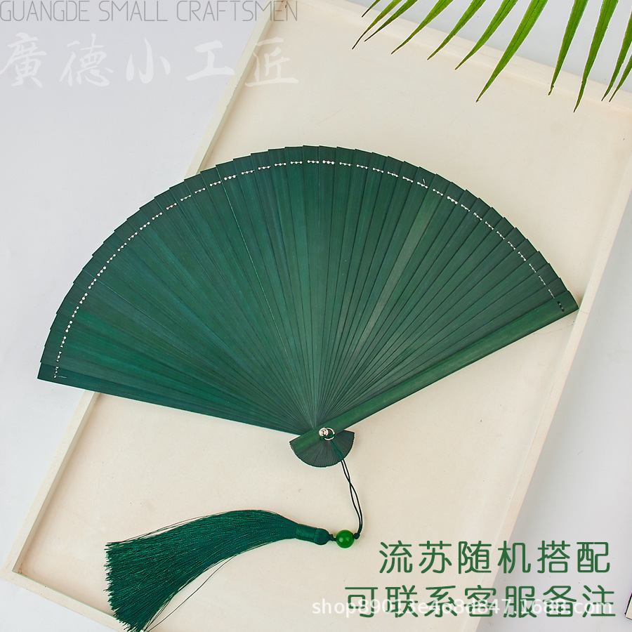All bamboo dark green 21cm [send tassel]]