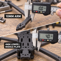 Châssis de drone FPV Warrior 13, 15 et 18 pouces, type X, pour quadricoptère, avec plusieurs options de distance entre-essieux pour l'assemblage