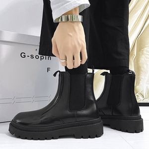 รองเท้าบูทหนังแฟชั่นฤดูใบไม้ร่วงและฤดูหนาวล่าสุดสำหรับผู้ชาย - Product Image 3