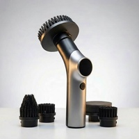Brosse de nettoyage électrique, Brosse rotative sans fil rechargeable multifonction pour salle de bain, sol et cuisine ; Manche extensible
