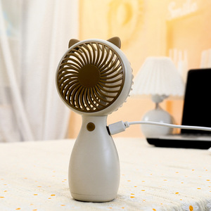 Ventilador portátil con orejas de gato, mini ventilador recargable por USB de 5W con correa para uso en exteriores - Product Image 3