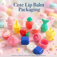ISMAN 5g Nouveauté Pot de baume à lèvres fantaisie Cactus Ananas Champignon Fraise Cupcake Sirène Rose Jaune Contenant cosmétique en plastique vide
