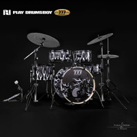 PD Professional Percussion Low-frequency Wooden Double Tier Portable Children's Drum Set Double Oily Skin Drum Heads Full-size
