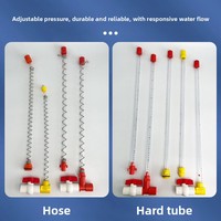 Kit de régulation de pression pour ligne d'abreuvement avicole avec tube de niveau d'eau et valve de purge d'air pour l'abreuvement par pipette des poulets et cailles en élevage