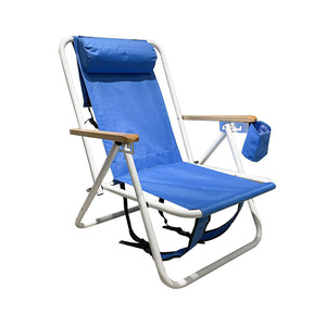 Customized Canvas Easy Outdoor Portable Picnic Backpack Oxford Cloth Beach Folding Chair