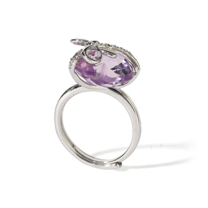 <b>Silver</b> Plated Women Raw Stone Crystal 925 <b>Sterling</b> <b>Silver</b> <b>Ring</b> Amethyst Natural Stone Gemstone <b>Ring</b> - Product Image 2