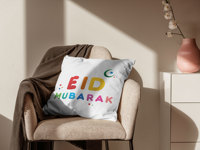 Coussins islamiques colorés Eid taies d'oreiller arc-en-ciel couleur Eid Mubarak housse de coussin pour musulman Eid maison décoration