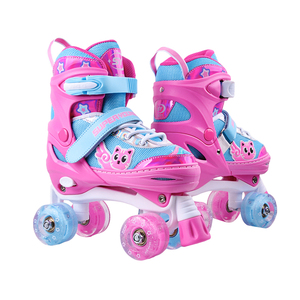Patins à roulettes d'extérieur réglables au design chat, roues en PU à rebond élevé, roulements ABEC-7, matériau PU durable pour enfants débutants - Product Image 6