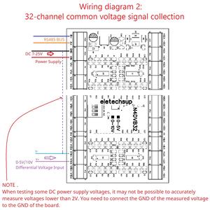 N4DVB32 32CH 0-5V 0-10V Voltage Input RS485 Modbus Analog Collector DC <b>12V</b> 24V for PLC HMI Battery Pack Paperless Recorder D724 - Product Image 4