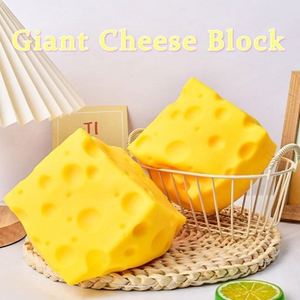 Jouets anti-stress à remontée lente en forme de boule, jouet alimentaire souple en forme de fromage à presser pour soulager le stress et l'ADHD - Product Image 4