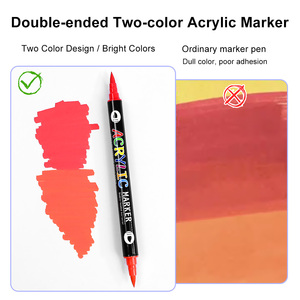 Nghệ Thuật 120 Màu Sắc Tip Kép Acrylic Đánh Dấu Bàn Chải Bút Sơn Trẻ Em Người Lớn Nghệ Sĩ Tốt Điểm Màu Acrylic Đánh Dấu - Product Image 4
