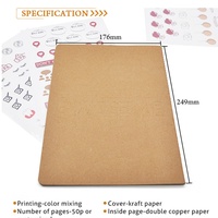 Cuaderno Personalizado con Diseño de Diario, Planificador, Pegatinas, Tapa Blanda con Puntos, Cuaderno A4 para Estudiantes, Libreta Escolar para Uso Diario