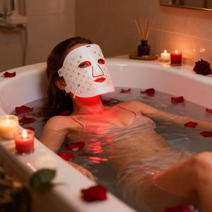 Hot Sale 3 Colors NIR Silicone Led <strong>Facemask</strong> 850nm 630nm 530nm 465nm Blue Red <strong>Infrared</strong> LED Facial Light Therapy Face Beauty Mask - Product Image 6