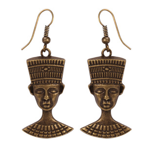 Pendientes Colgantes con Rostro de Faraón Egipcio, Aleación Chapada en Bronce Antiguo, Pendientes de Moda Unisex - Product Image 5