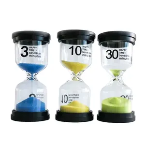 30 minutes sablier en plastique acrylique sable minuteries sablier horloge pour les jeux classe bureau à domicile