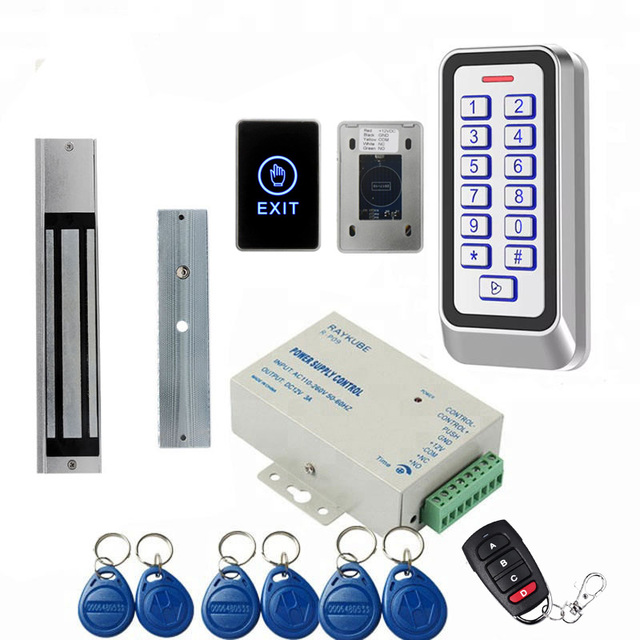 Factory Direct IP68 Waterproof Out Door Access Control System Kit With Metal Keypad and 180KG Magnetic Lock