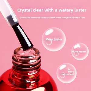 Esmalte de Uñas en Gel UV Estilo Francés, No Tóxico, Reforzador, Capa Superior Sin Limpieza, Capa Base Removible, Larga Duración, Ligero - Product Image 2