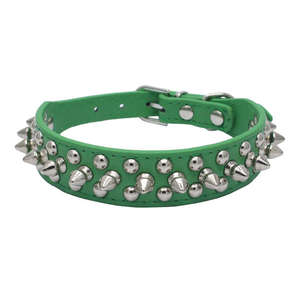 Meistverkauftes, Langlebiges, Einfaches, Solides PU-Halsband mit Nieten und Spikes für Kleine, Mittlere und Große Hunde & Katzen - Product Image 4