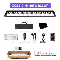 TERENCE TS01 Electronic Keyboard Piano, Portable Piano for Bedroom Practice & Small Space Use