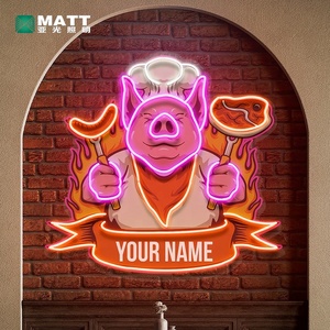 Letreros de Neón Personalizados con Logotipo de Negocio para Barbacoa, Luces LED de Neón para Restaurante, Hogar, Fiesta, Cervecería, Bar, Decoración de Pared - Product Image 2