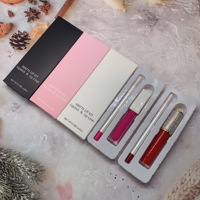 Ensemble de rouge à lèvres liquide végétalien de marque privée avec crayon à lèvres hydratant longue durée brillant à lèvres sans logo 5G MSDS