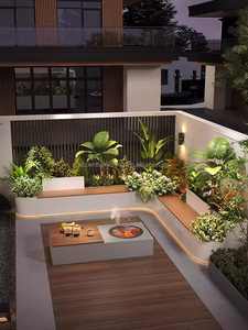 เก้าอี้สตูลกลางแจ้งกล่อง<span class=keywords><strong>ดอกไม้</strong></span>สำหรับปลูกในลานระเบียงบ่อ - Product Image 3