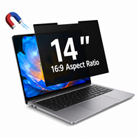 Filtre de confidentialité magnétique pour ordinateur portable 14 pouces pour Lenovo HP Dell Asus Acer, protecteur d'écran anti-espion amovible, anti-lumière bleue, anti-reflets