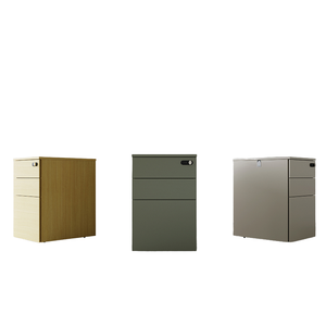 White Metal Vertical 3-Drawer Mobile Pedestal Filing <b>Cabinet</b> Code <b>Lock</b> Assembly Activity Office Home Office Workshop Warehouse - Product Image 1