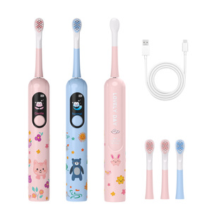 Cepillo de <span class=keywords><strong>Dientes</strong></span> Sónico Personalizado con Pantalla, Logotipo, Color y Diseño de Dibujos Animados, IPX7, Sensor de Presión Inteligente - Product Image 1
