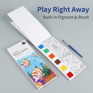 Ensemble de livres de peinture à l'<span class=keywords><strong>aquarelle</strong></span> en gros, impression personnalisée, sûr et non toxique, ensemble de peinture pour enfants, livre d'<span class=keywords><strong>aquarelle</strong></span> - Product Image 3