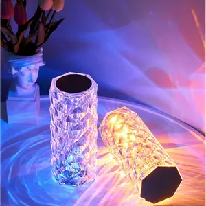 Lampes roses LED et lampes de table en cristal fabriquées en Chine
