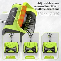 Souffleuse à neige électrique sans fil professionnelle sans balais 5,5 CV à batterie lithium, type poussé, portée de projection de 8 m pour déneigement de voies d'accès