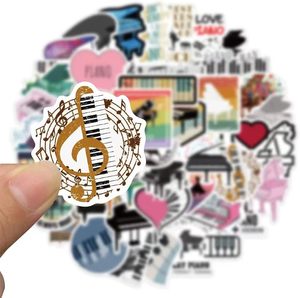 Sinh Viên Tự Dính Đàn Piano Sticker Giá Thấp 50Pcs DIY Máy Tính Vali Trang Trí Không Thấm Nước Âm Nhạc Sticker Làm Từ Da - Product Image 2